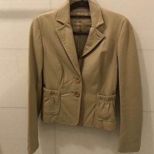 Karen Millen cream leather jacket blazer